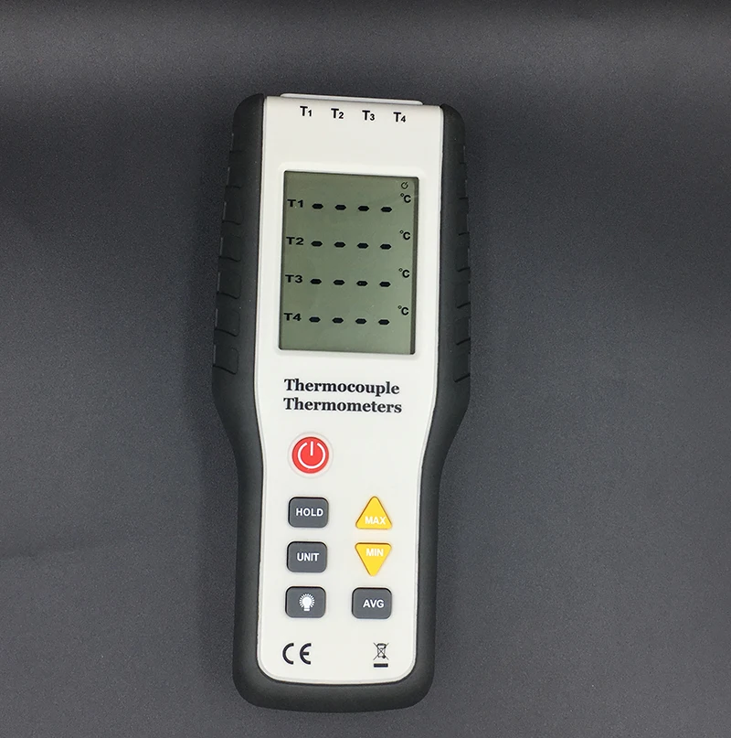 HT-9815 Digital K type Thermocouple Thermometer  4 channel  industrial temperature test thermocouple probe sensor -200C--1372C