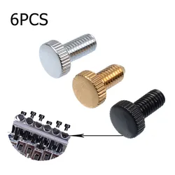 Parafusos de guitarra elétrica para Floyd Rose, Tremolo Bridge, Fine, Tremolo, 5mm de diâmetro, preto, ouro, prata, 6pcs