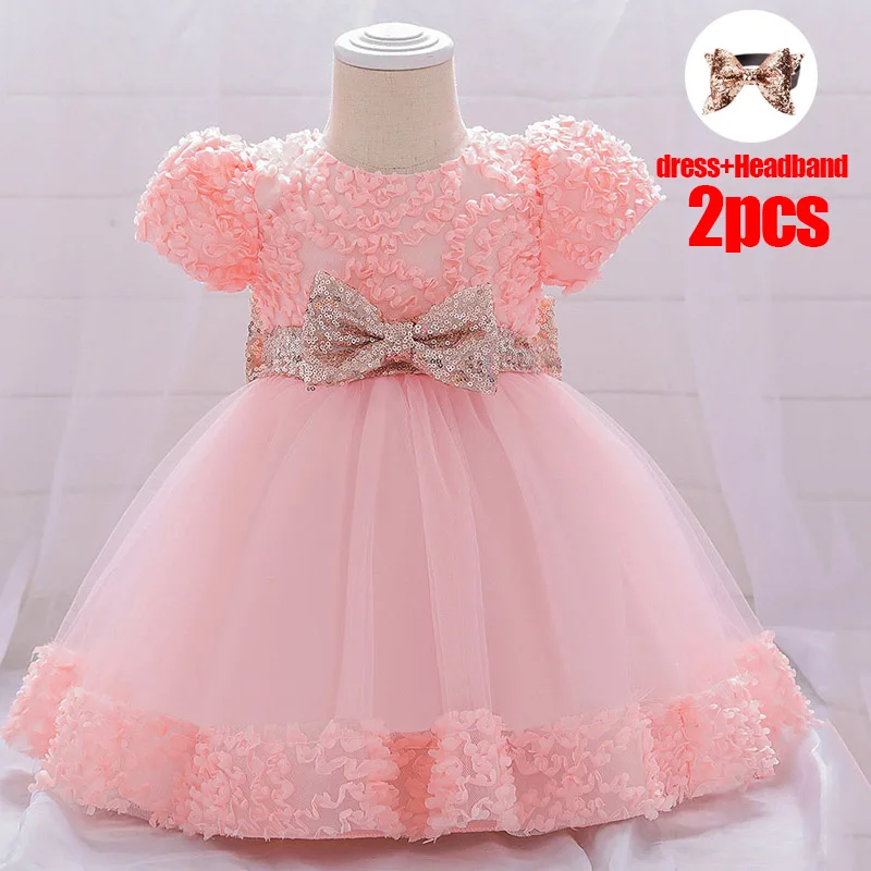 Baby Clothes Girls Party Dress Flower Girls Princess Clothes Kids Costume Elegant Fluffy Dresses First Communion Baptism Vestido