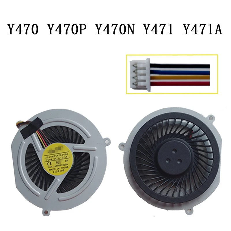 

New Laptop CPU Cooling Fan For Lenovo Y470 Y470P Y470N Y471 Y471A Notebook Cooler Radiator