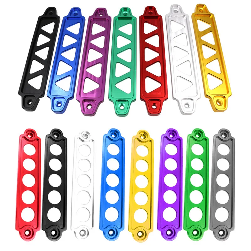 Car Racing Battery Tie Down Mount Bracket Lock Anodized Universal Alloy Battery Tie Down Brace Fits