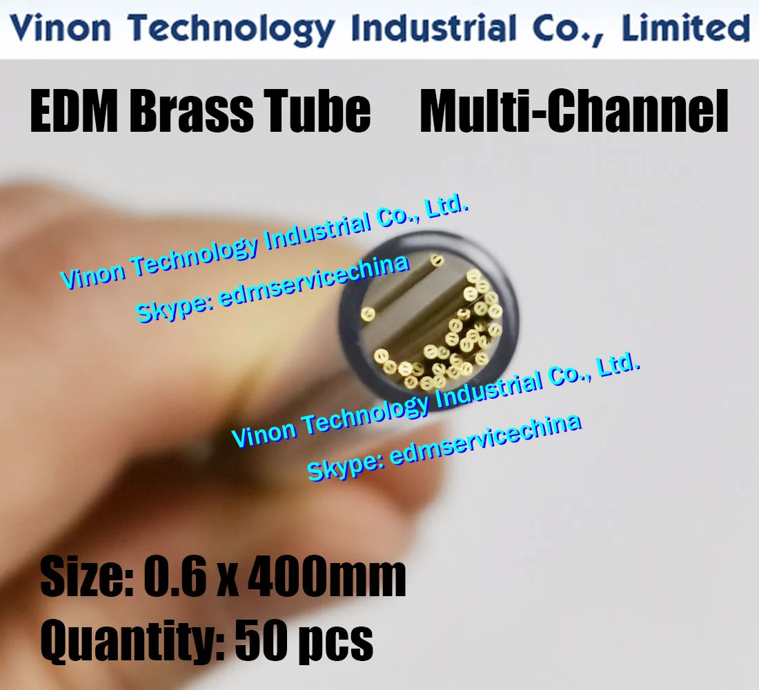 Imagem -02 - Bolsa tipo de Bronze do Multi-canal do Tubo de 0.6x400 mm Diâmetro de Perfuração do Edm do Tubo do Eletrodo de Bronze de Edm Multihole. 0.6 mm Comprimento 400 mm 50 Peças