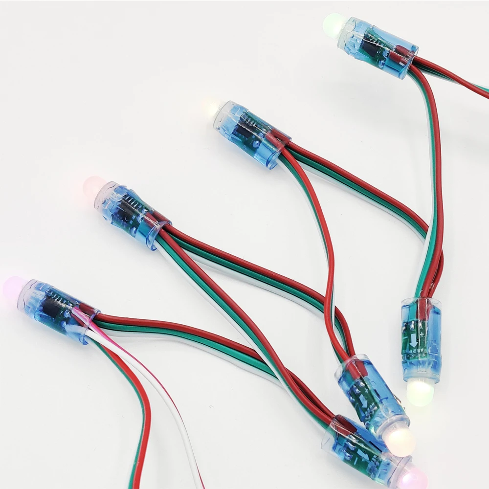 DC5V 12mm 50pcs LED WS2811 LED Módulo de pixel Luz String Digital RGB Full Color para decoração externa à prova d'água IP67