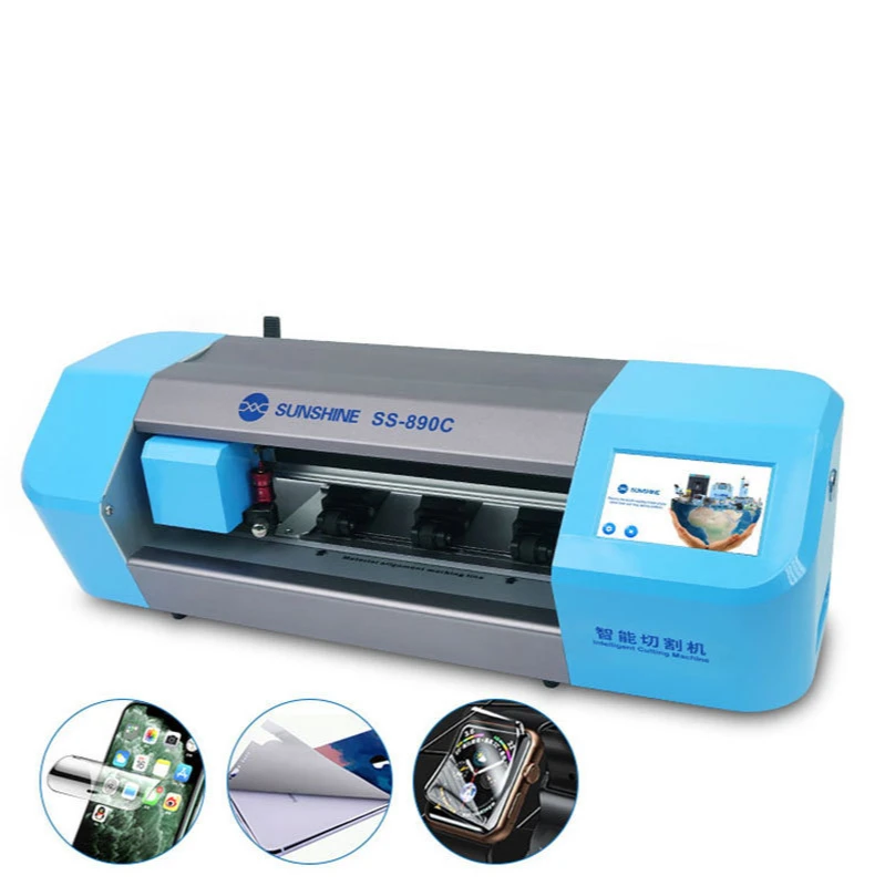 S-890C Macchina da taglio automatica per pellicole, telefono cellulare, tablet, copertura posteriore in vetro anteriore, protegge la pellicola protettiva per strumento di taglio