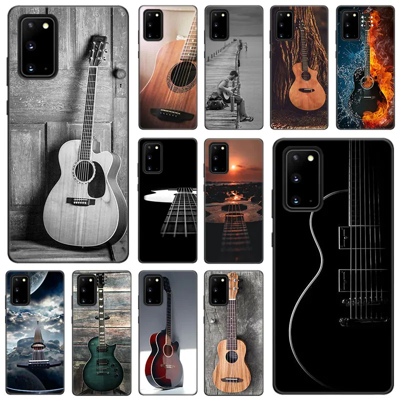 Music Score Musical Violin Guitar Phone Case For Samsung Galaxy S22 Pro S21 S20 FE Ultra S10 Lite S8 S9 S10E S10 Plus Soft Cover