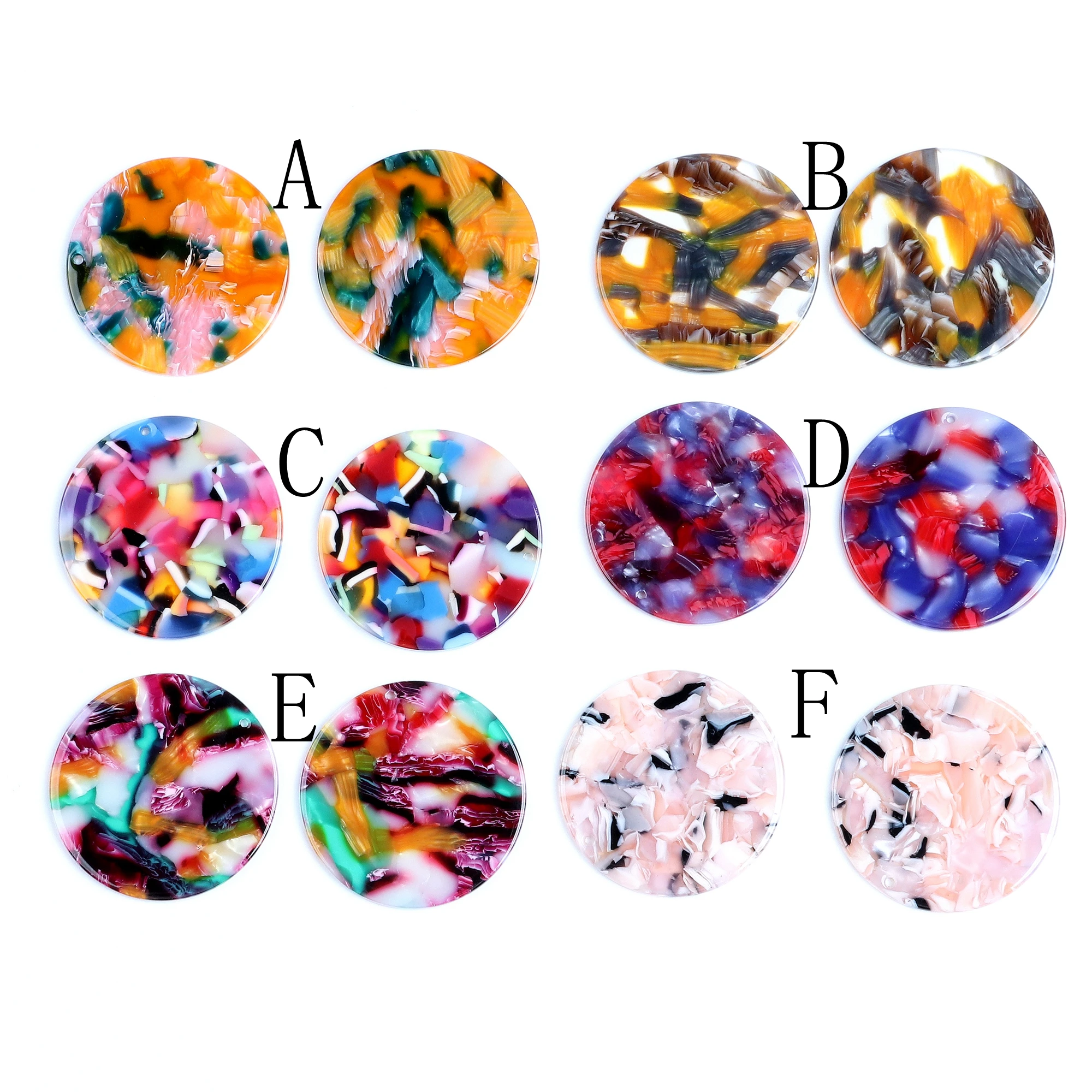 Tortoise Shell Beads,Acetate Acrylic Earring Charms,Circle Coin Shaped Pendants,Jewelry findings,Earrings Parts,37MM ACE233