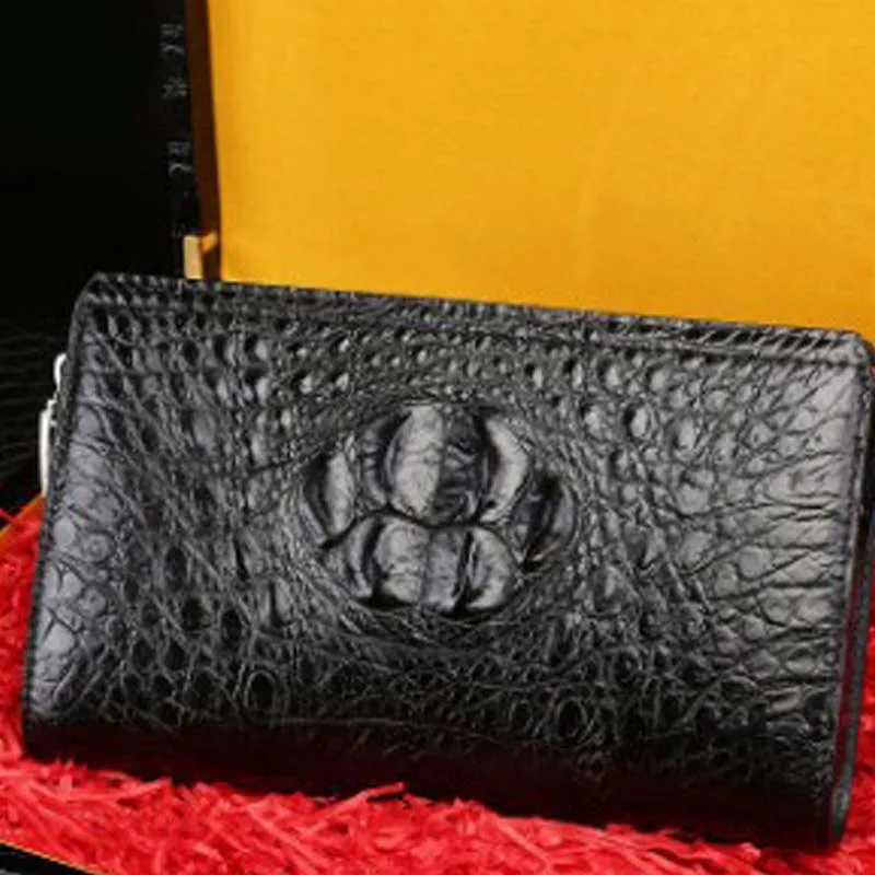 LINSHE crocodile  Hand bag  men  handbags  Genuine crocodile leather  Men bags  business  large capacity  Hand caught bag