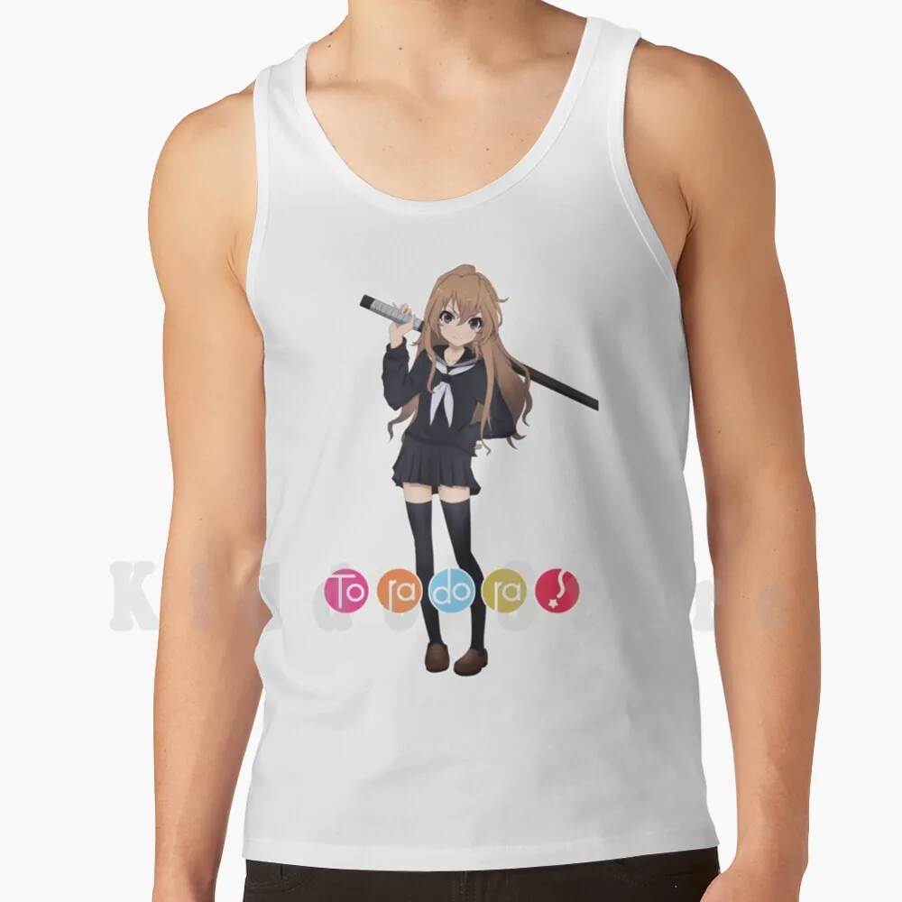 Toradora Tank Tops Vest 100% Cotton Toradora Anime Taiga Manga Aisaka Kawaii Tiger Taiga Aisaka Japanese Ami Japan