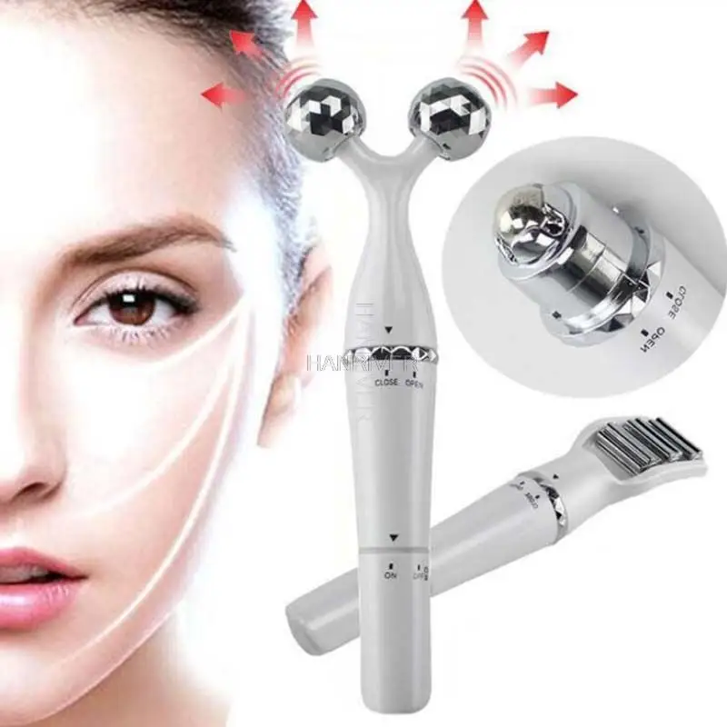 Facial electric Vibration Roller eye Massager relax Anti-aging Instrument Removal Wrinkle Device Slimming Face Skin Care tool