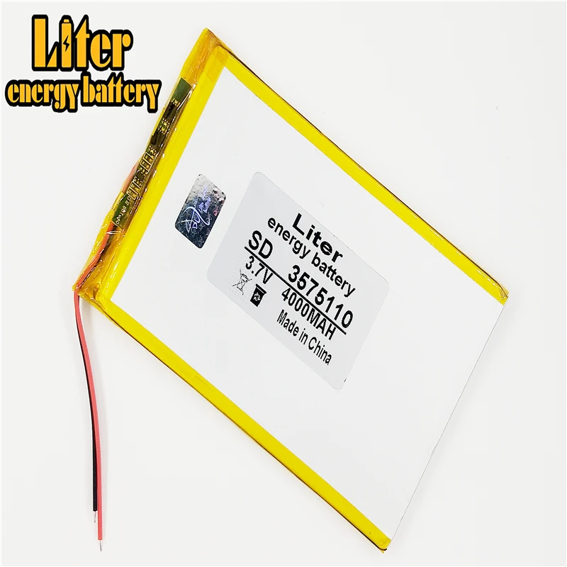 3575110 Tablet battery capacity 3.7V 4000mA Universal Li-ion battery for tablet pc 7 inch 8 inch 9inch