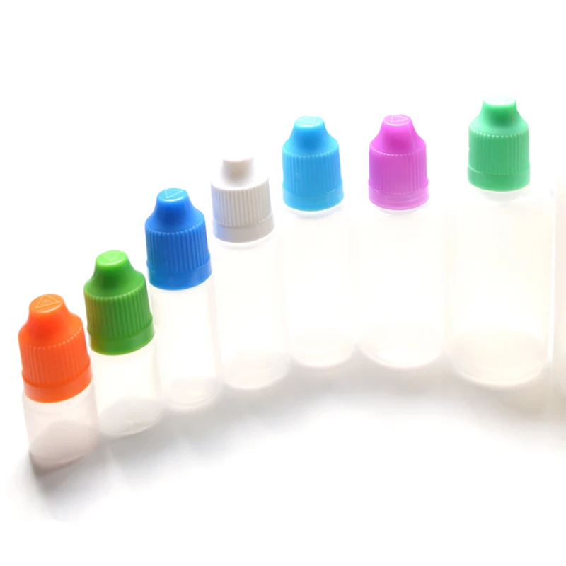 100 Pcs /5/10/15/20/30/50 Ml Refillable Empty Squeezable Plastic Dropper Bottles, Ink Pigment Liquid Eye Drop Container