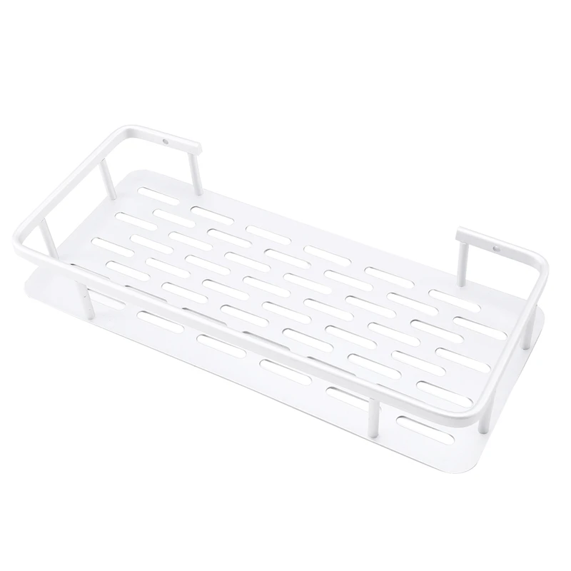 Shelf Shower Shelf Adhesive Aluminum Shower Caddy For Shampoo Holder Kitchen Rack Storage Organizer No Drilling Rectangle Wall M