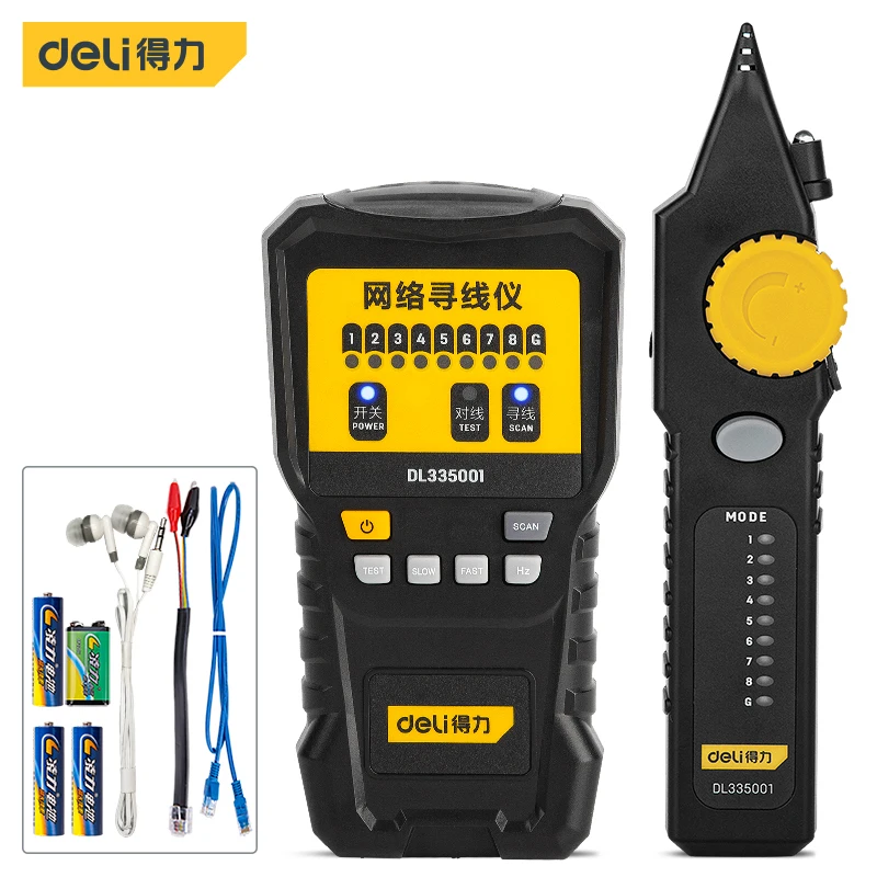 Deli DL335001 Digital Network Line Finder  Open Circuit Short Circuit Test Looking For Wire Instrument Electrician Tools