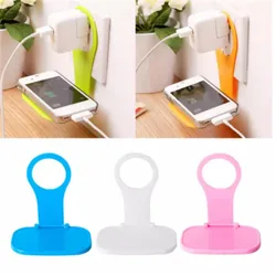 1PC Creative Foldable Mobile Phone Charger Bracket Fixed Electric Charger Rack Multi-function Mobile Phone Charger Holder