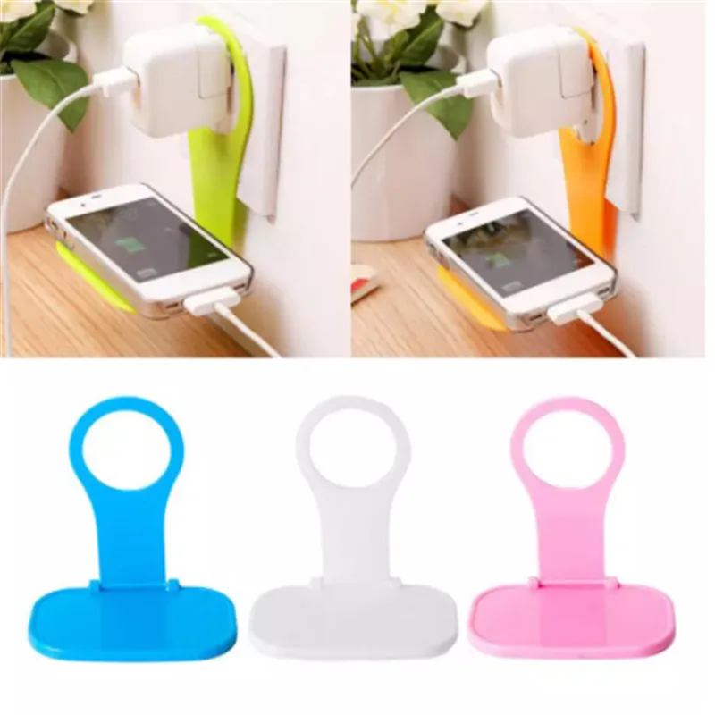 1PC Creative Foldable Mobile Phone Charger Bracket Fixed Electric Charger Rack Multi-function Mobile Phone Charger Holder