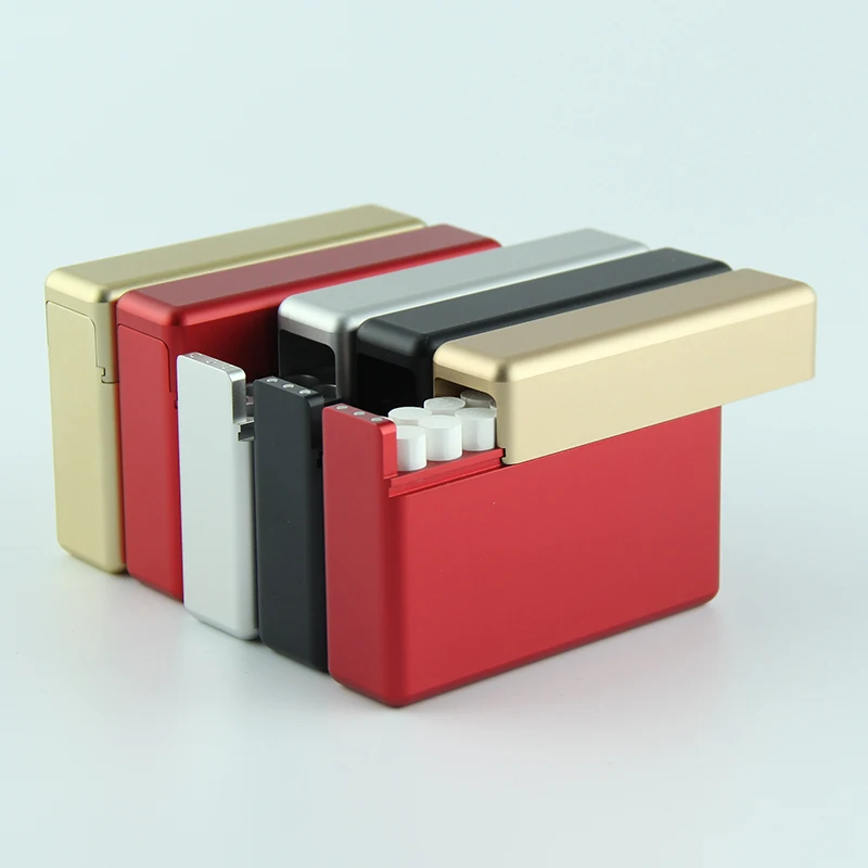 RUORUO E_Cigarette Case for IQOS ILUMA/ILUMA PRIME/ILUMA ONE 18 Sticks Metal Cigarette Box for IQOS 3DUO/3.0 Cigarette Case