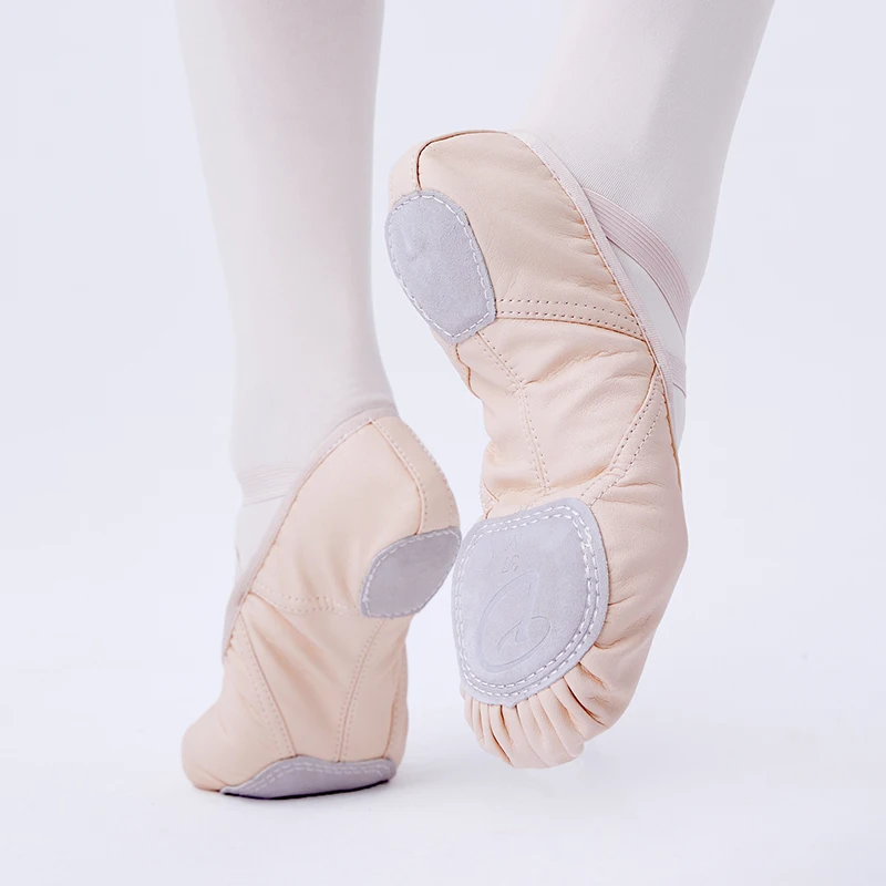 Women Leather Ballet Shoes Ballet Dance Slippers Kids Girls Split Sole Leather Shoes for Dancing