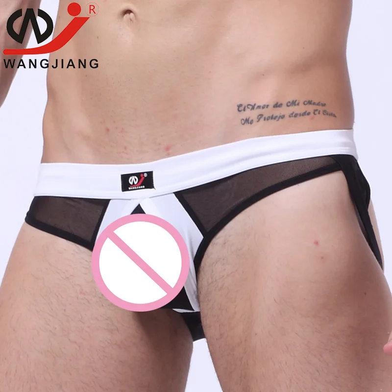 WJ Jockstrap Gay Mens Thongs Erotic Transparent For Thong Gay Men Underwear Sexy Erotic Homens Ropa Lingerie Men lace pant