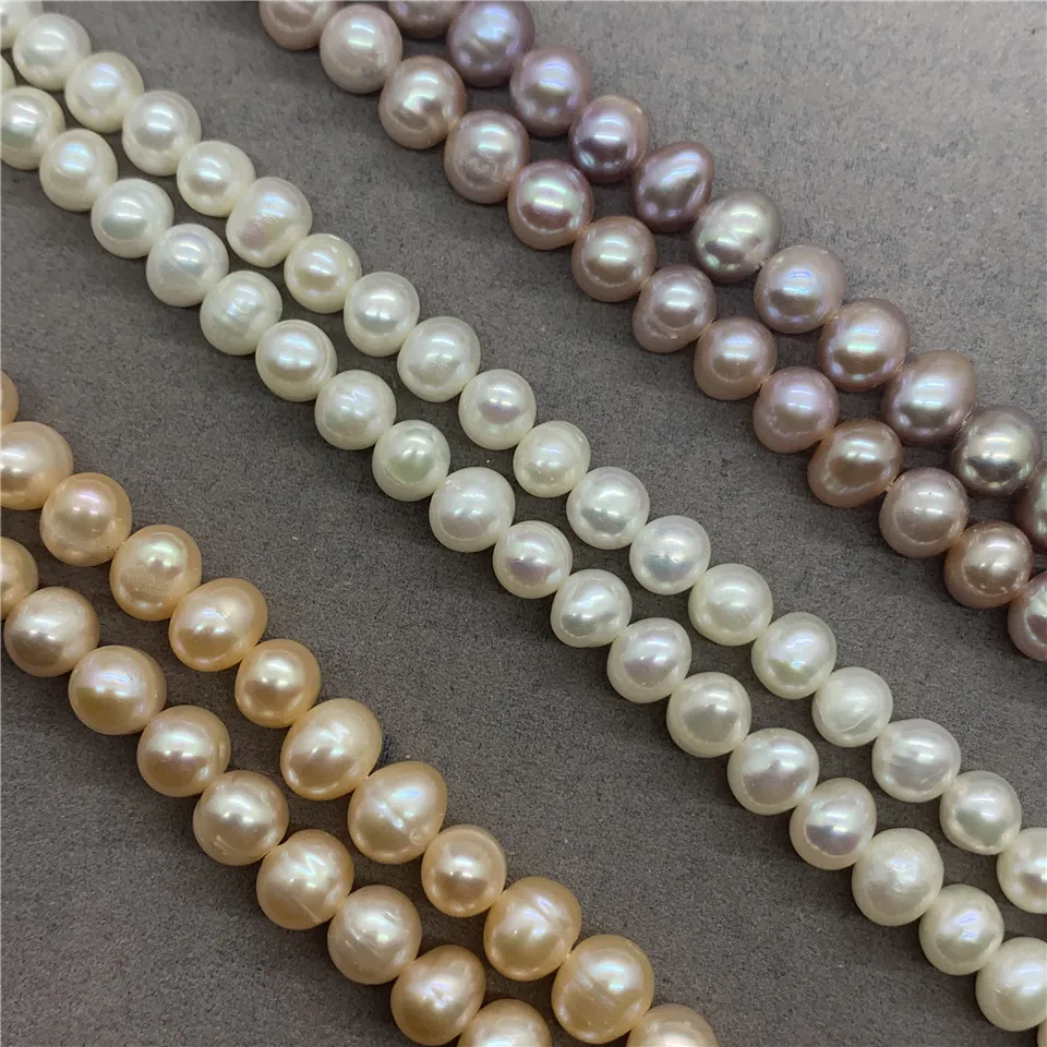 AA Freshwater Accidental Pearl Round Loose 9 Size 3 Colors Pearl Diy for Jewelry