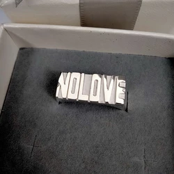 Wholesale 3D Engraved  Solid Silver Name Rectangle Ring Engraved Signet Ring Personalize Letters Rings Fashion Men Jewelry