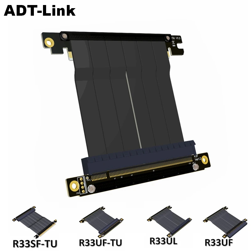 

90 Degree Angled PCIe X16 to X16 Adapter Cable for Graphics Video Cards Extension ITX Motherboard Chassis Mini PC Case