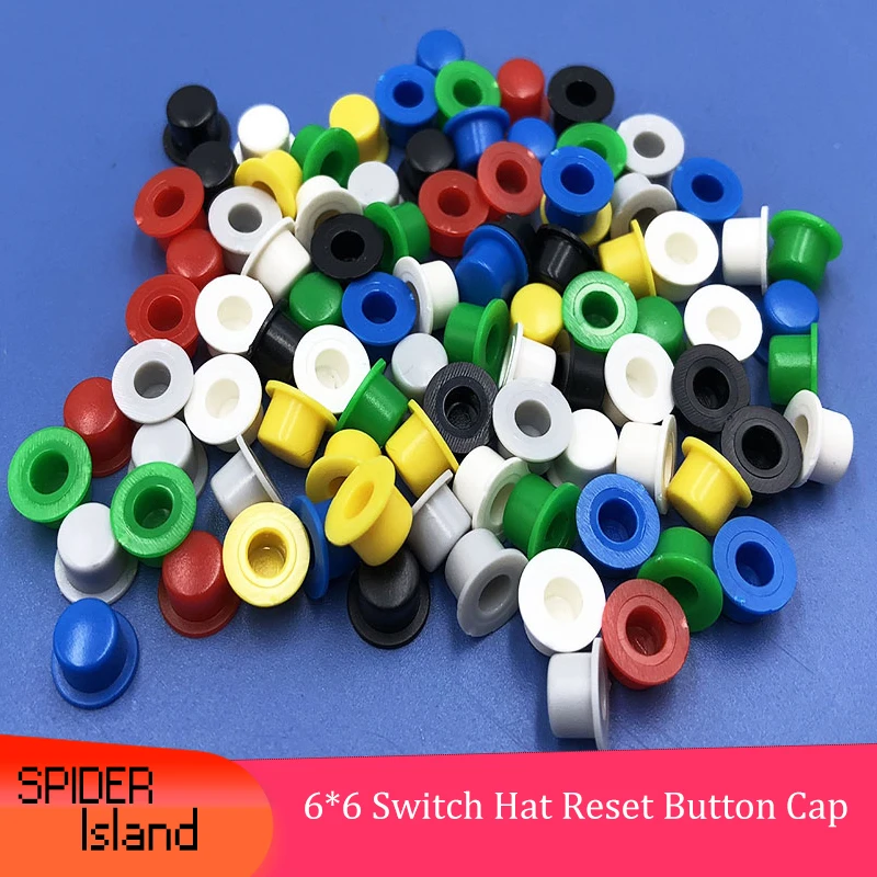 100pcs/lot 6 mm*6 mm Switch Hat Inner diameter 3.1 Switch Power Cap Button Cap 6X6 Switch Reset Button Cap