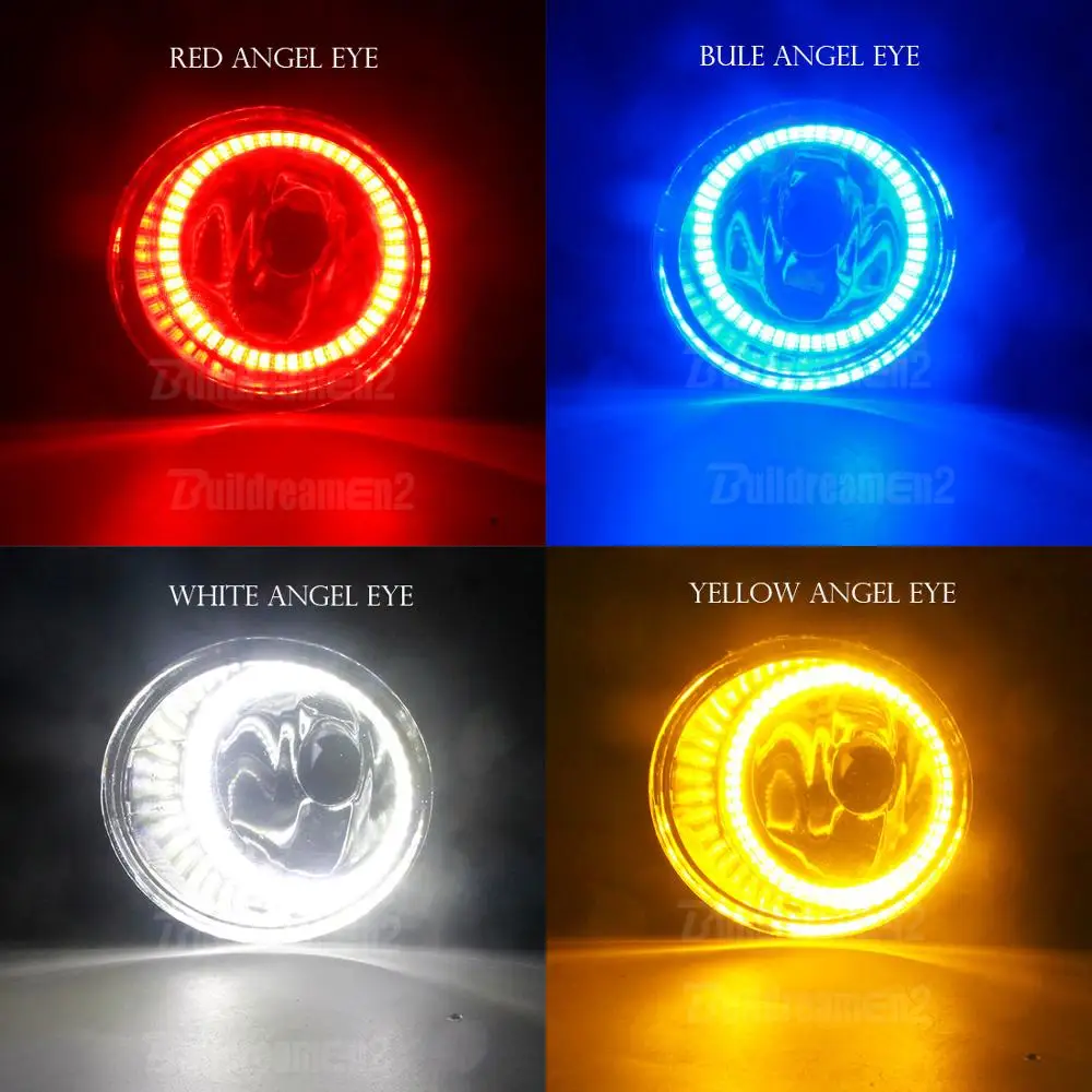 Angel Eye Fog Light H11 Car Fog Lamp Halo Ring DRL 20W 12V For Toyota Corolla Yaris Fortuner Hilux Aygo Matrix IQ Previa Verso