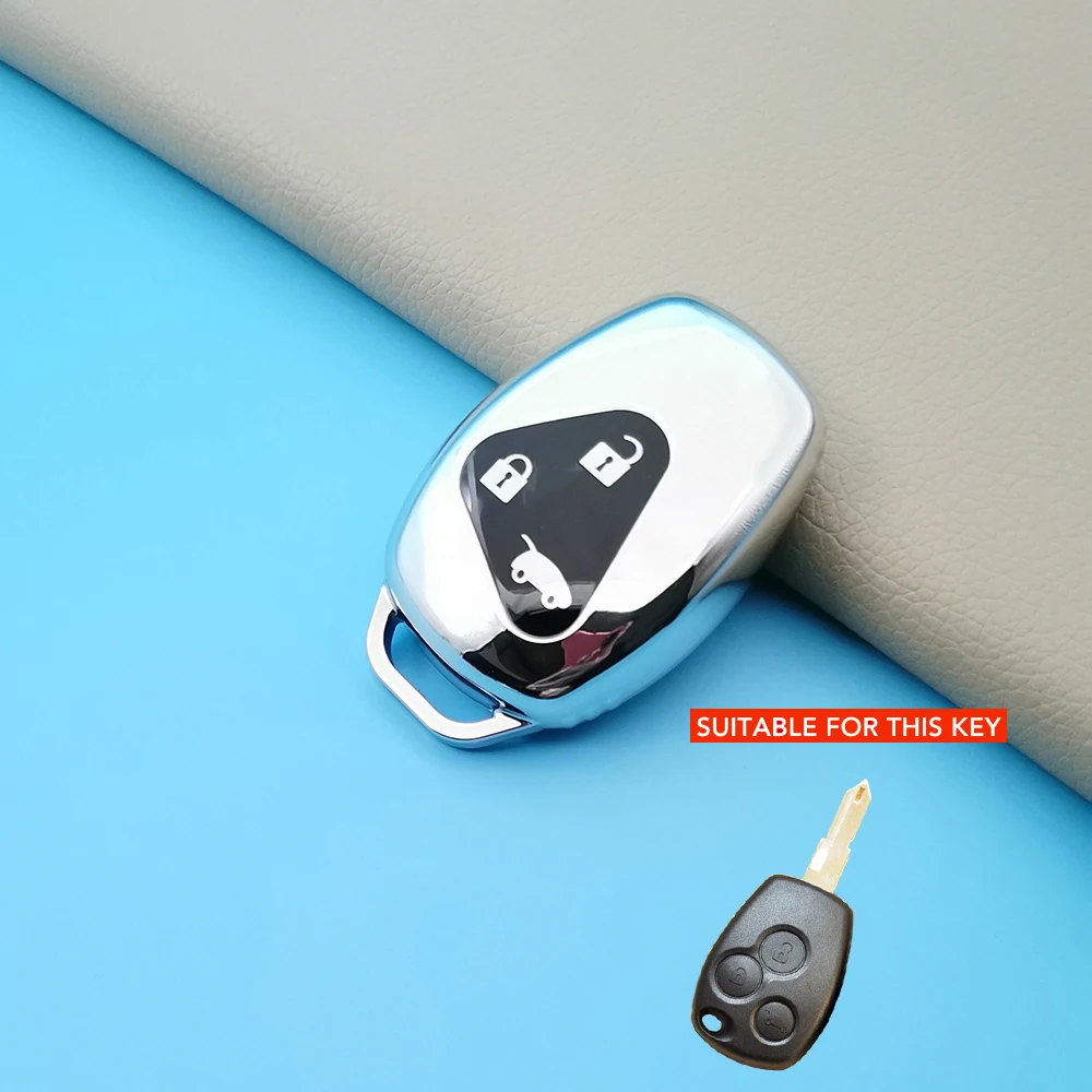 High Quality 3 Button Candy Bar TPU Car Key Case For Renault Clio Scenic Megane Duster Sandero Captur Key Cover Accessories