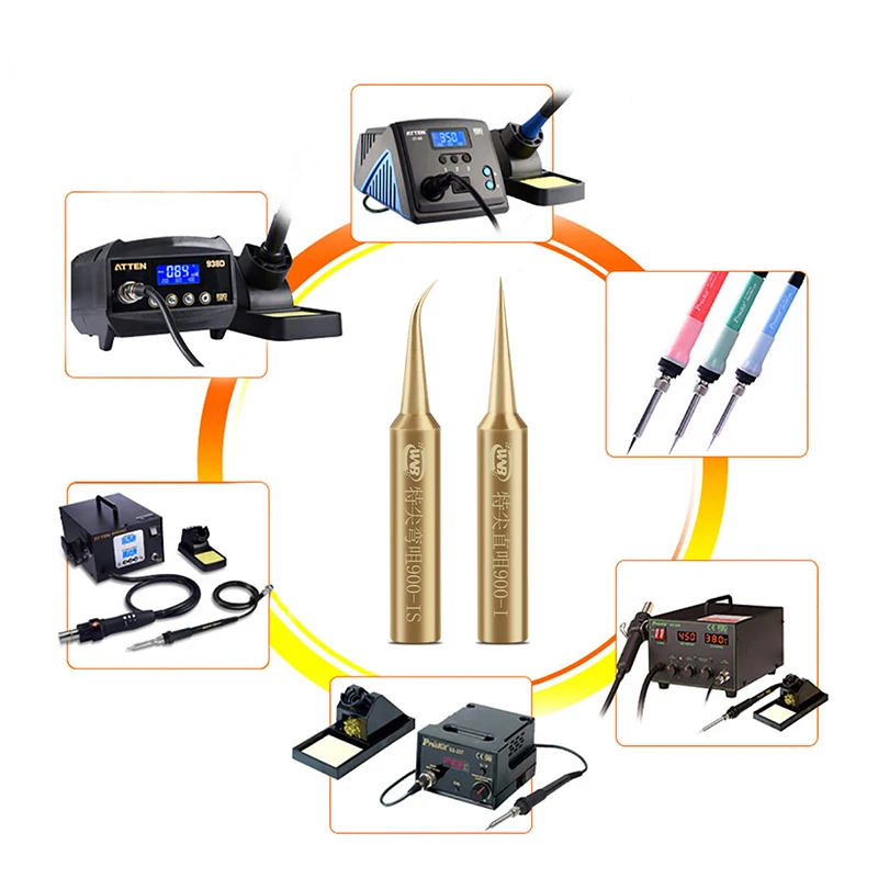 900M-T Soldering Iron ออกซิเจนฟรีทองแดงเคล็ดลับหัวเชื่อมสำหรับ936 Rework Soldering Station BGA ชุดเครื่องมือ