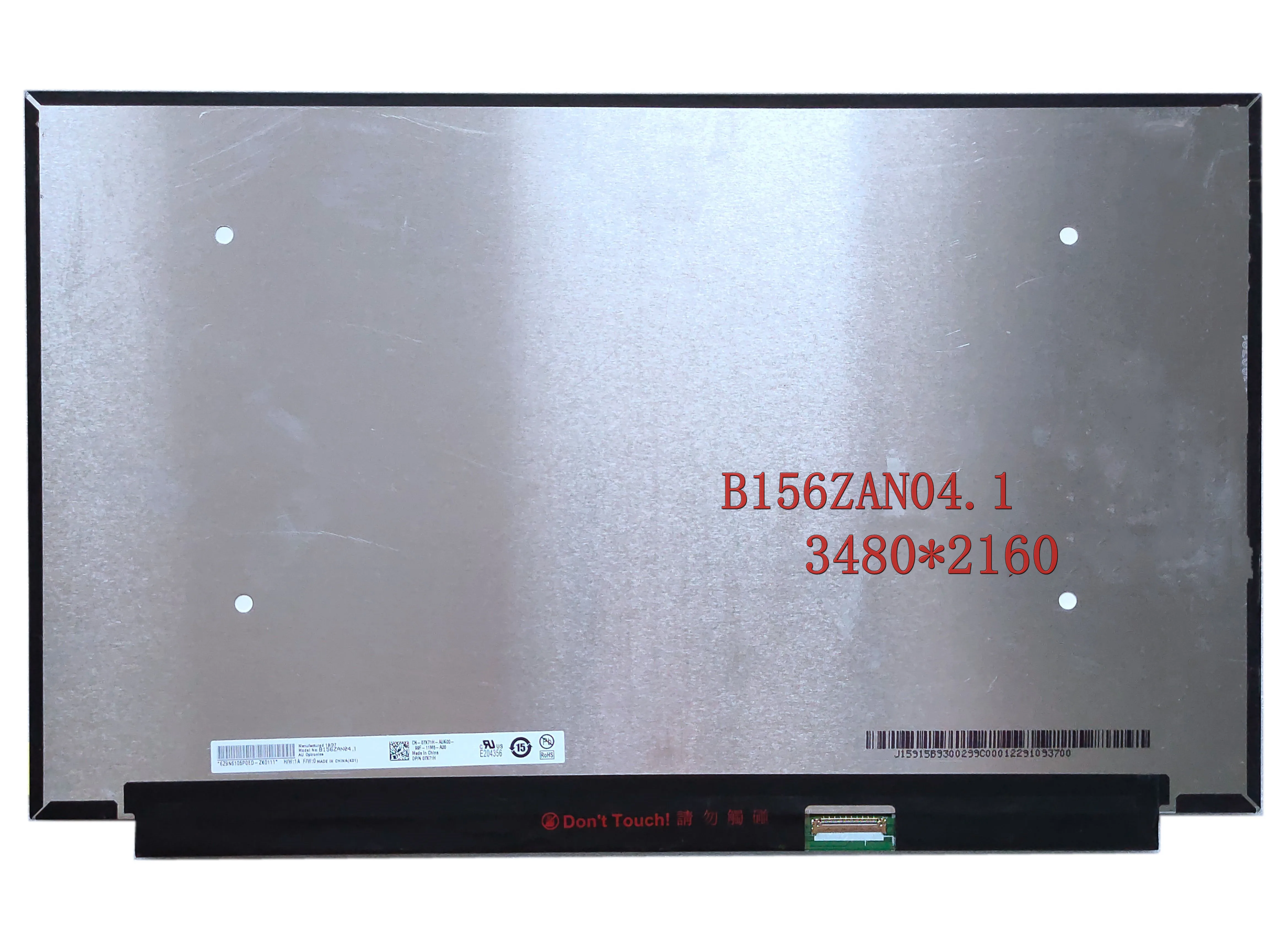 B156ZAN04.1 Laptop LCD LED Screen Panel IPS 4K 3840*2160 eDP 40PIN