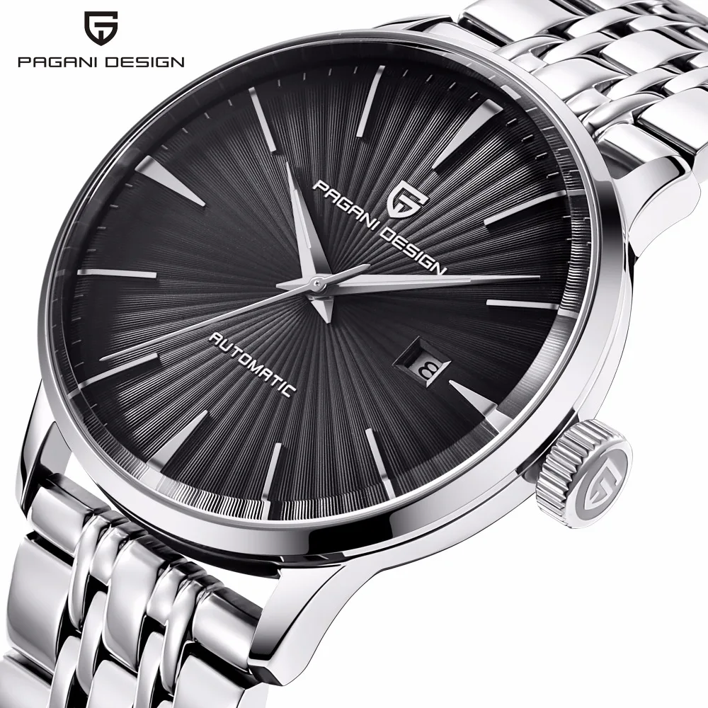 PAGANI DESIGN-Reloj de pulsera para hombre, accesorio masculino de pulsera resistente al agua 100M, con mecanismo automático, diseño clásico
