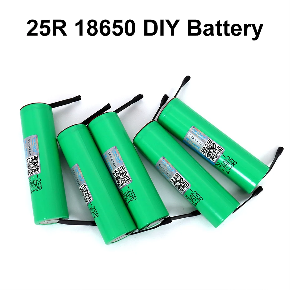 1-10PCS VariCore original 18650 2500mAh Battery INR1865025R 3.6 V Discharge 20A Dedicated Battery Power + DIY Nickel