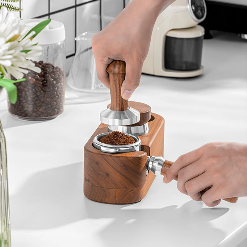 Káva tamper rohož stánek pěchování nádraží portafilter držák držák 51mm 53mm 58mm bateriové zapalování značky espreso nástroje barista příslušenství