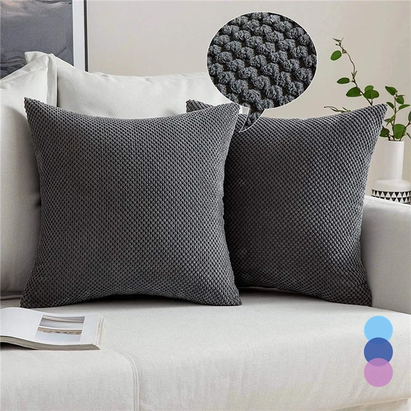 

2pcs corduroy Solid Color Polka Dot Particle Cushion Cover 45x45cm Decor Living Room Bedroom Sofa Pillow Cover Washable