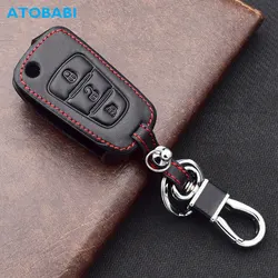 ATOBABI Leather Car Key Cases For Great Wall Haval Hover H5 2020 H1 H3 H6 H2 C50 C30 3 Buttons Flip Remote Fobs Protector Cover