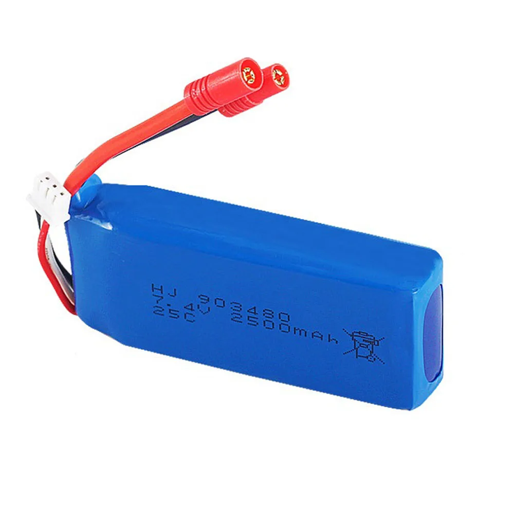 Batería Lipo original de 7,4 V, 2500mAh para Syma X8C, X8W, X8G, coches teledirigidos 12428, 12423, 7,4 V, 903480, piezas de repuesto para drones teledirigidos, 1-10 Uds.