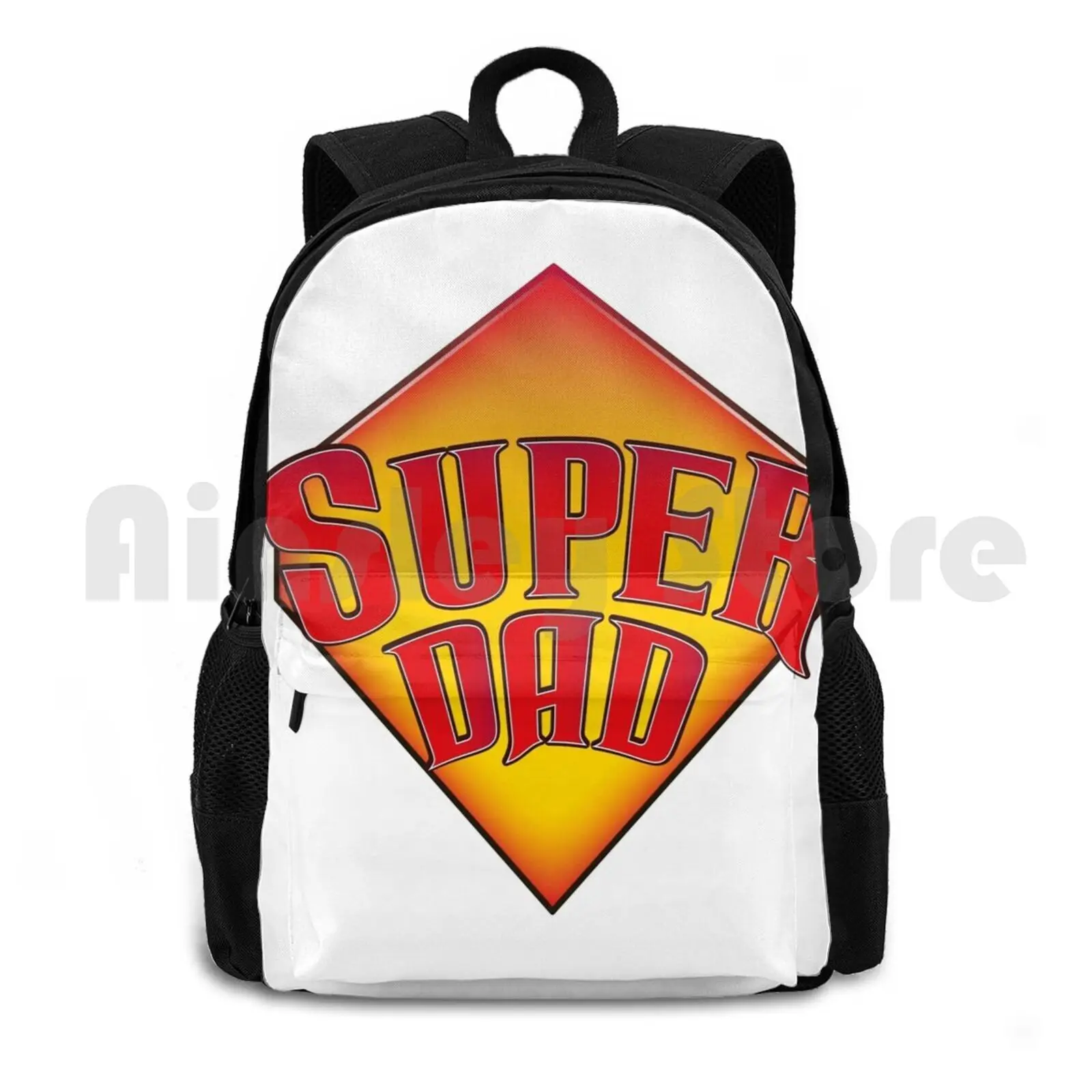 Super Dad Outdoor Hiking Backpack Waterproof Camping Travel Super Dad Father Love Grandpa Dad Cartoon Father Dad Funny Father