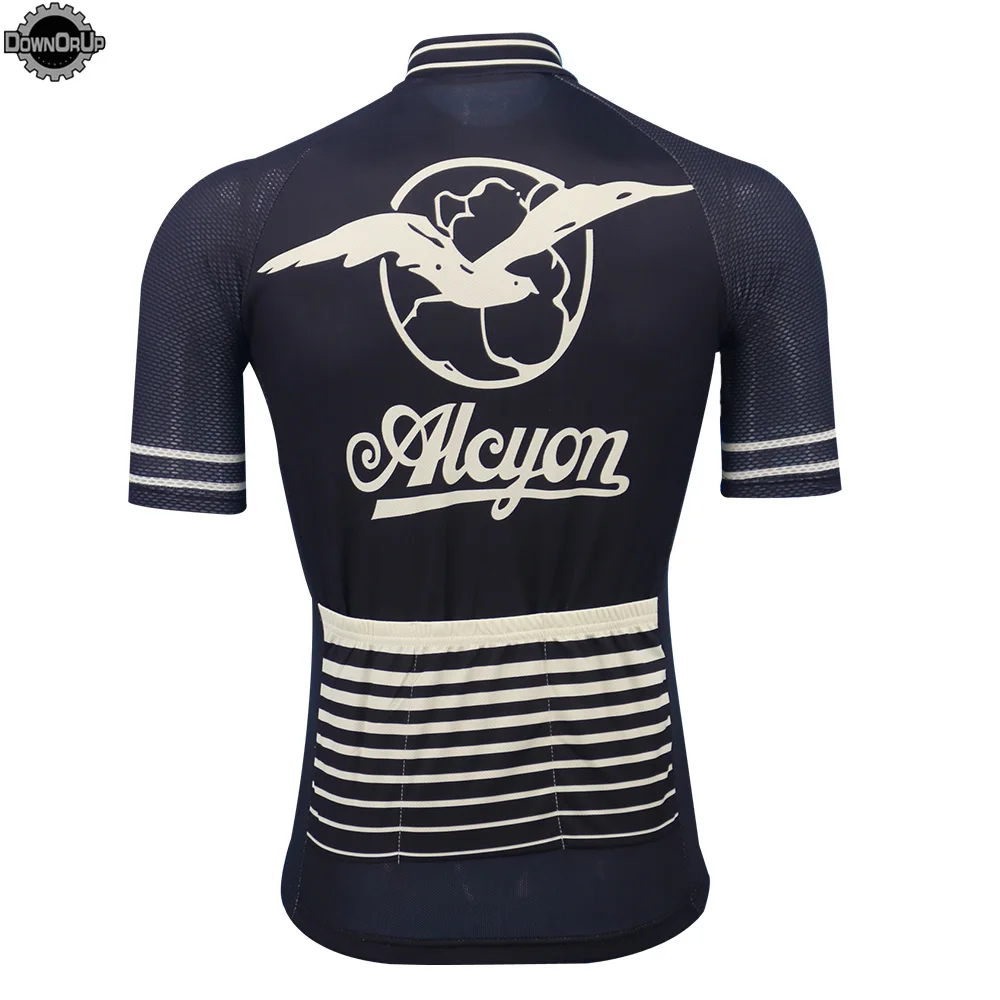Retro cycling jersey mtb jersey black cycling clothing men short sleeve triathlon bicycle clothes maillot ciclismo