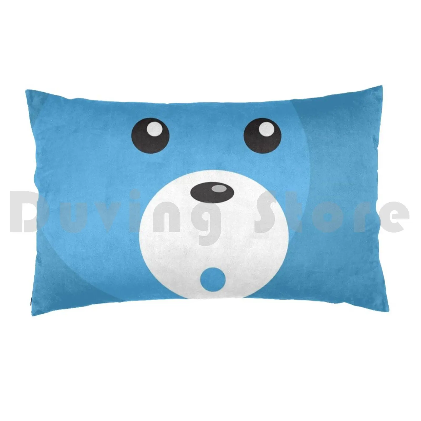 Baby Blue Bear Face Pillow Case 20*30 Inch Cloth Bear Bear Pride Polar Bear Oso Lbgt Nounours Ours