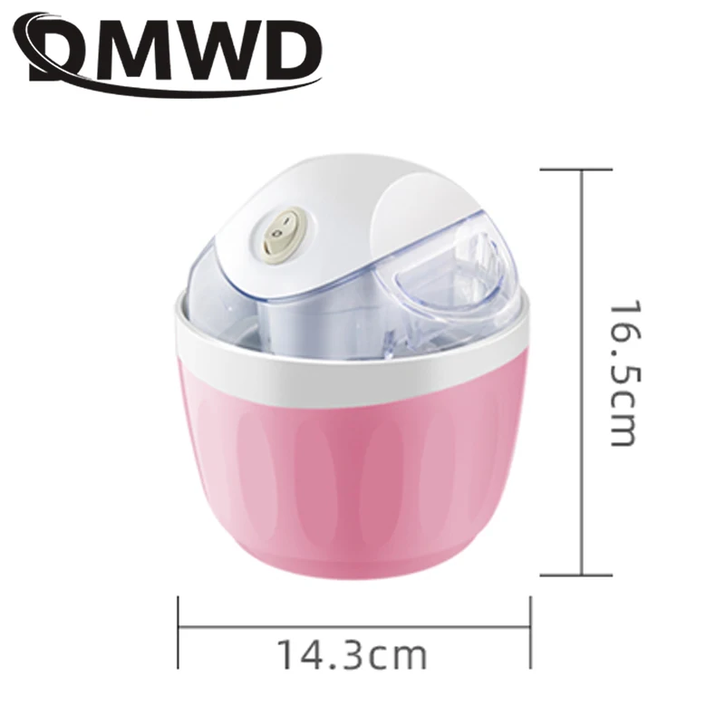 DMWD MINI automatyczna maszyna do lodów DIY koktajl mleczny maszyna do lodów fajne owoce deser sorbet zamrażarka blender do koktajli mlecznych 500ml