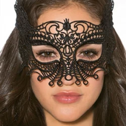 Comeondear 2 Piece Halloween Cosplay And Party Lace Eye Mask Sexy Lady Cutout Eye Mask For Masquerade Party  Fancy Dress Costume