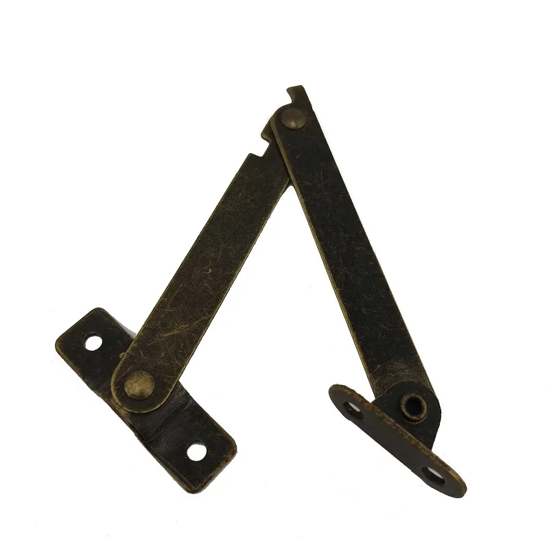 1PC Bronze Lid Support Hinges Stay Box Display Furniture Accessories Cabinet Door Kitchen Cupboard Hinges Lid Stays,80*12mm