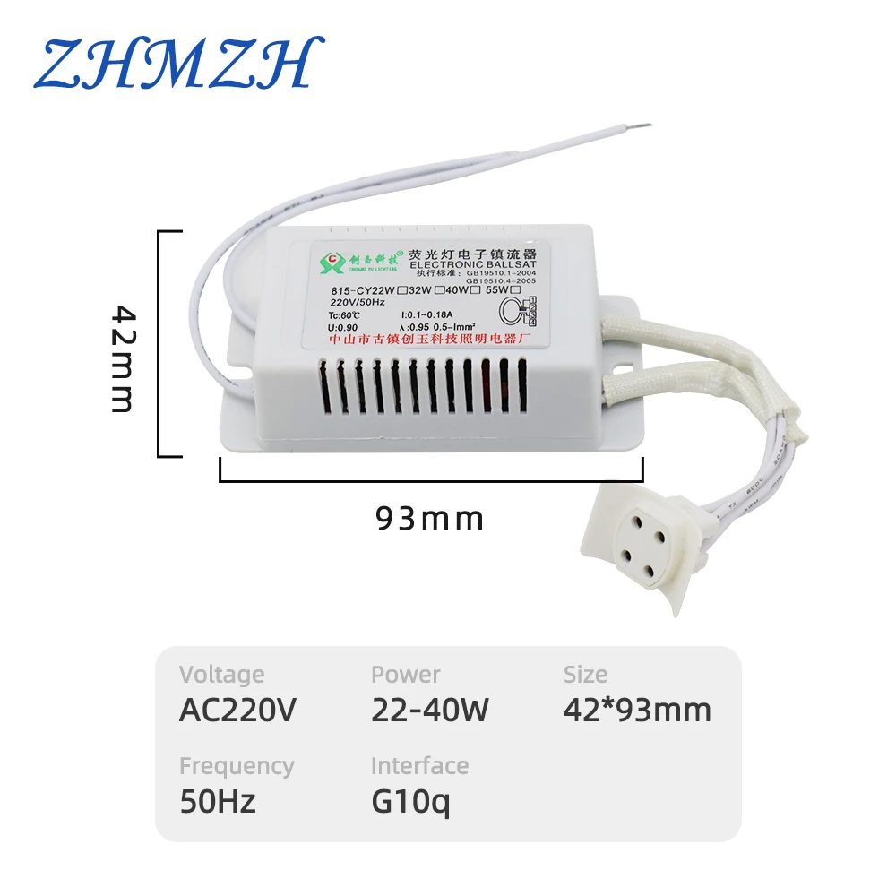 Balastos electrónicos T5 de AC220V, lámpara fluorescente de tubo anular G10Q, balasto electrónico de 22w, 32w, 40w, luces de techo de tubo Circular