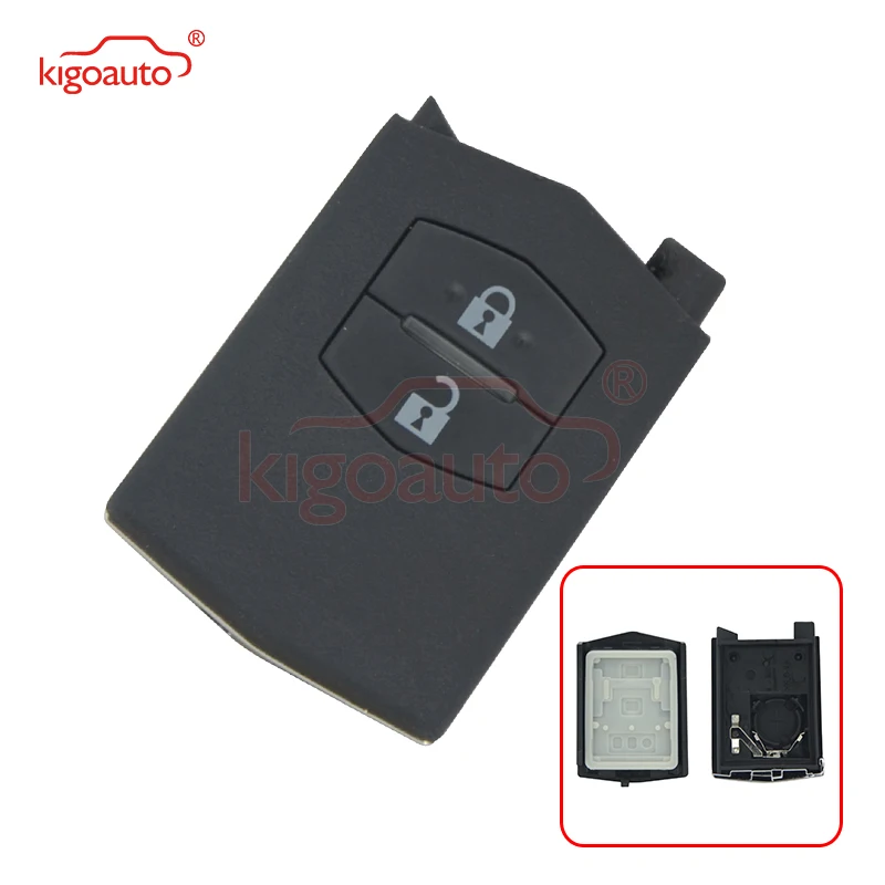 Kigoauto Remote key part shell 2 button for Mazda 3 5 6