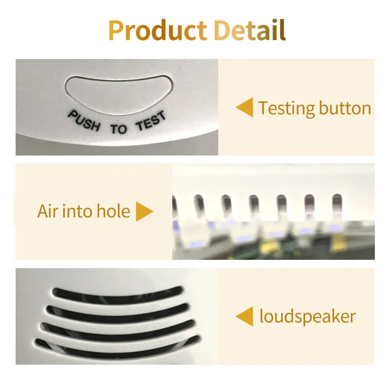 Gas leak detection alarm sensor sensor household gas alarm ACJ-808L with display voice combustible home security system
