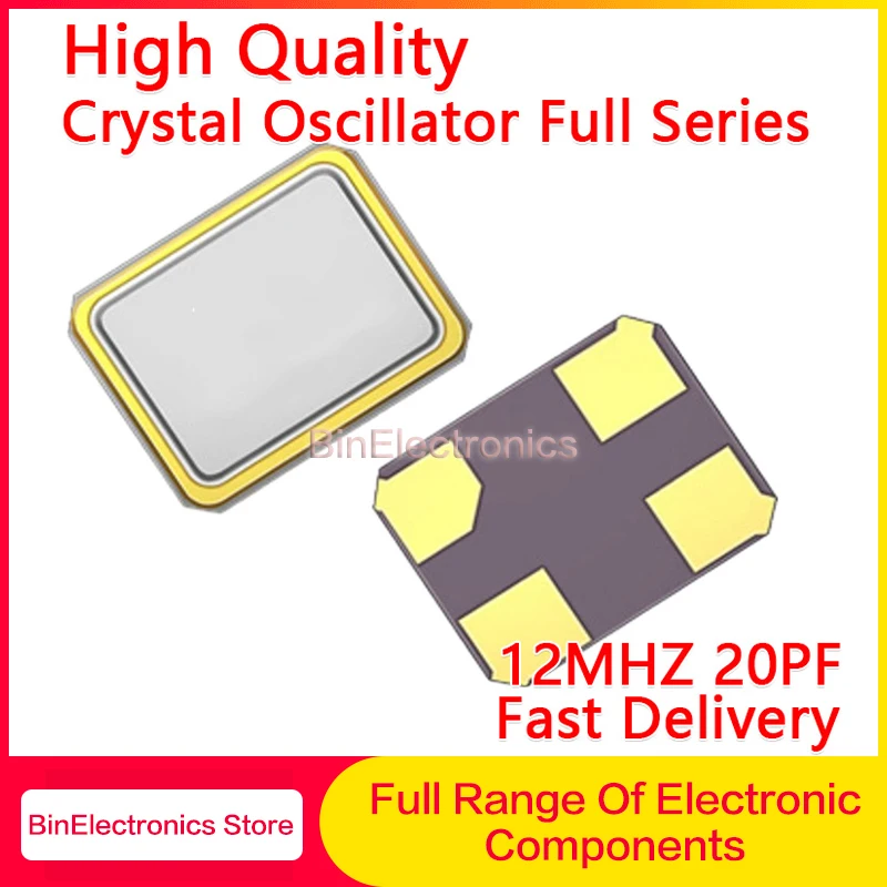 

10PCS/Lot SMD Crystals Quartz Resonator 4Pin 3225 12MHZ 20PF 10PPM New Original Crystal Oscillator Kit Each 10pcs 3.2*2.5mm