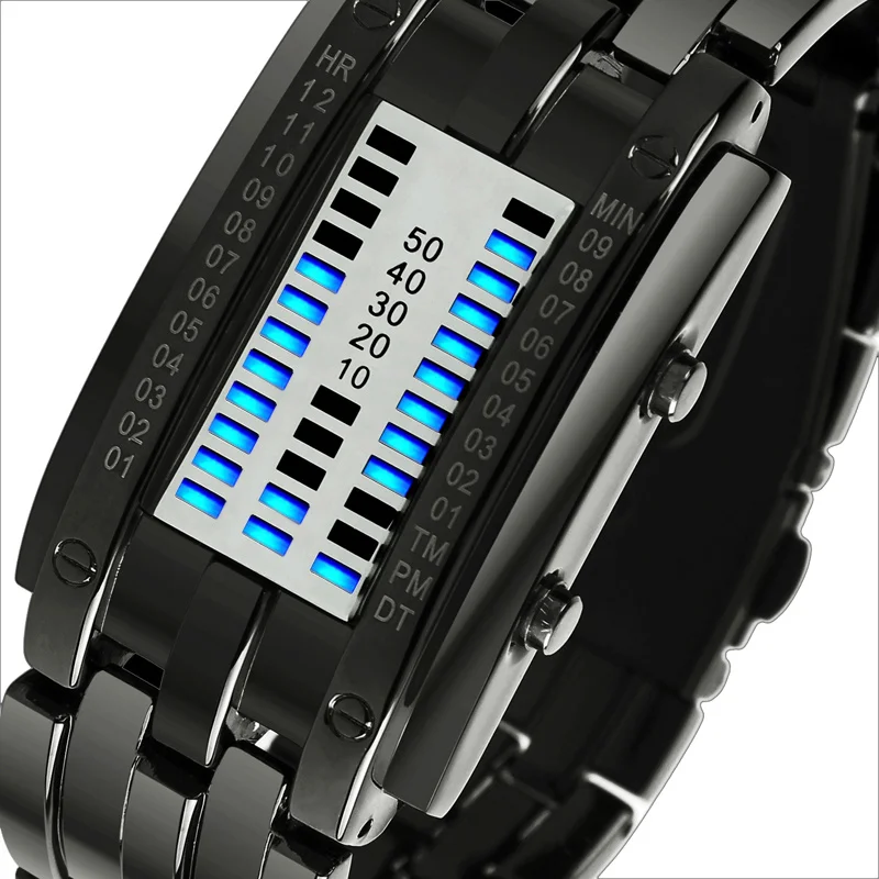 Fashion Men Bracelet Watches Men Sports Watches Men Led Digital Watches Stainless Steel Electronic Watches Men Relogio Masculino