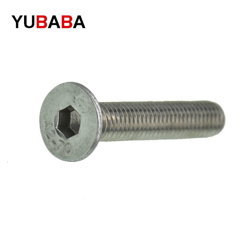 50Pcs DIN7991  JISB1194 Stainless Steel 304 Hexagonal Countersunk Screw Flat Head Hex Socket Machine Screw Bolt M2 M2.5 M3 M4