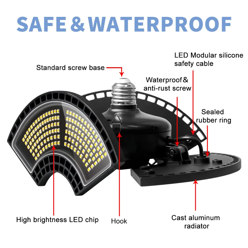 Waterproof LED Grow Light E27 LED Plant Growth Lamp 100W 200W 300W 400W E26 Flower Seeds Growing Light LED Full Spectrum Bulb