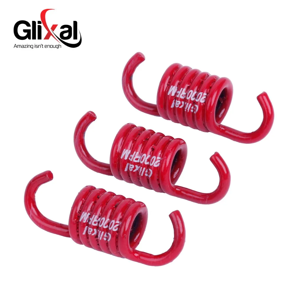 Glixal High Performance Racing ATV Scooter Torque Spring Clutch Springs GY6 125cc 150cc 157QMJ 152QMI Engine (2000Rpm,Red)